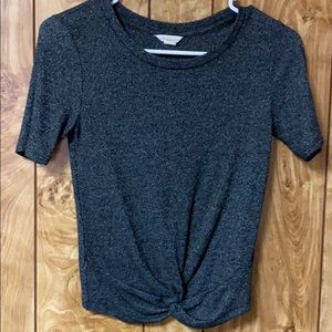 Aeropostale Grey Knotted Basics Tee